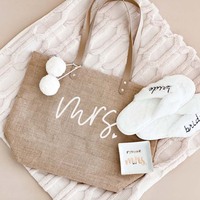 Sac de plage personnalisé de bonne qualité marron imperméable pour femmes accessoires de mariage prêt à expédier sac fourre-tout cadeau avec poignée en cuir