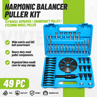 Kit d'outils de dépose et d'installation de 49 pièces pour équilibreur harmonique, poulie de vilebrequin, volant moteur et volant de direction