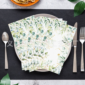 Sage Green Rectangular Tissues Digital Printing Environment Friendly <b>Birthday</b> Party <b>Table</b> Decorations - Product Image 4