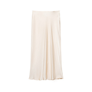 Falda Midi Personalizada 2026 con Detalle de Lazo de Satén, Estilo Vintage Casual, Bloques de Color en Contraste, Falda Sedosa en Línea A con Lazo Femenino, OEM/ODM - Product Image 5