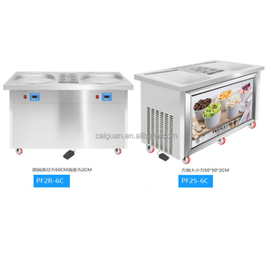 <span class=keywords><strong>Ice</strong></span> Roll máy nóng bán đôi Pan 2 + 6 xô chiên Máy làm kem kem cuộn với công thức miễn phí - Product Image 3