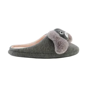 high quality spring/winter slip-on slippers women lovely cartoon puppy soft indoor slippers custom logo shoes