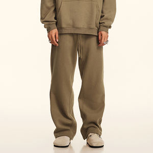 2025 couleur unie ample droite Sport pantalon surdimensionné cordon coupe-vent pantalons de survêtement vêtements de sport décontractés costume de sport pour unisexe - Product Image 4