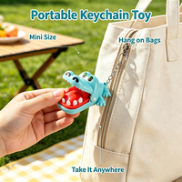 Mini porte-clés crocodile mordant, jouet amusant anti-stress, pendentif porte-clés pour enfants