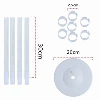 Accessoires pour ballons : tige en cristal, boucle et base pour colonne de ballons pour décoration de fête