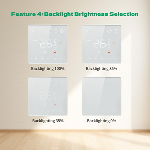 Termostato Inteligente WiFi con Pantalla LED TYSH Tuya, Precio de Fábrica, Buena Calidad, Control <span class=keywords><strong>Remoto</strong></span> por Aplicación Tuya para Habitaciones y Hoteles - Product Image 3