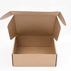 Boîte en carton ondulé recyclable pour petites entreprises, emballage cadeau portable avec logo pour chaussures, envoi postal, matériaux recyclés - Product Image 5
