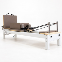 Le meilleur des meilleurs : Machine Reformer avec barre de repose-pieds réglable, en aluminium blanc, pour studio