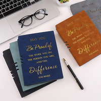 Carnet de notes A5 en cuir PU à couverture rigide de luxe, vente en gros, imprimé pour le bureau, pour les étudiants