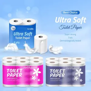 Leverancier Directe Verkoop Op Maat Gemaakte 3-laags 2-laags Toiletpapier Bamboe Toiletpapier Grote Rol