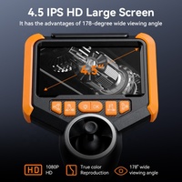 Caméra d'inspection endoscopique portable Z12 à 720 degrés, écran IPS de 4,5 pouces, objectif de 6 mm, boroscope articulé CMOS pour voiture, tuyau, égout