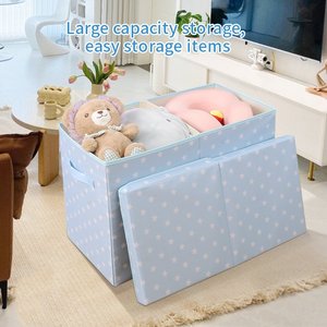 Bán buôn vật liệu mới thoáng khí đóng mở vải lưu trữ trẻ em Đồ chơi tổ chức hộp với nhấp chuột cao - Product Image 5
