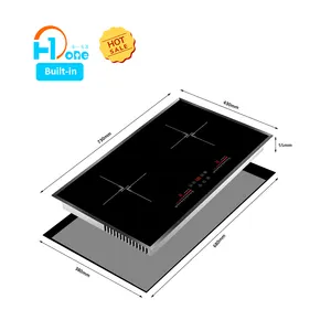 2024 จีนสวยราคาคุณภาพสูง 220V Double Burnersเตาแม่เหล็กไฟฟ้าในตัว 4000W Touch Slider Control