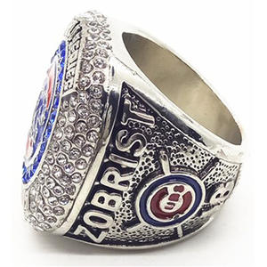 Chicago Cubs Championship <b>Ring</b> Rose Gold Plated Zinc Alloy <b>Crystal</b> Rhinestone Set Men's <b>Ring</b> Souvenir Collection Birthday Gift - Product Image 3