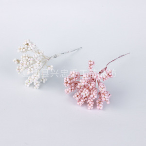 Bouquet d'hortensias artificiels Xingzhong, rose et blanc, 15,5 cm, en mousse, pour mariage, décoration de la maison, style minimaliste - Product Image 3