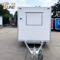 Remorque alimentaire mobile de luxe pour l'extérieur, intérieur en acier inoxydable, chariot de restauration rapide pour snacks et frites, certifié CE
