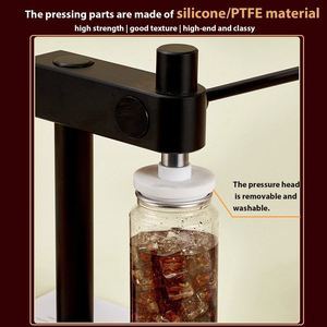 Prix d'usine – Pot de conservation en verre borosilicate 500 ml avec couvercles en aluminium et plastique – Machine manuelle de scellage pour le stockage de sucre et d'aliments - Product Image 2