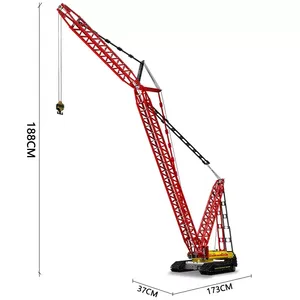 Molde com controle remoto elétrico 17015, modelo de guindaste lr13000 com blocos de construção