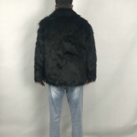 Manteaux en fourrure pour hommes sur mesure, grandes tailles, vestes d'hiver modestes avec grand col, manteaux courts en fausse fourrure moelleuse pour hommes