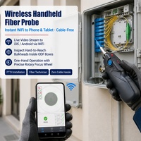 Sonde d'inspection de fibre optique automatique WiFi sans fil, microscope portable pour inspection de fibres optiques SC FC LC Bulkhead pour FTTH