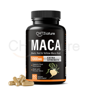 Erkekler için CHTNature özel etiket <span class=keywords><strong>Maca</strong></span> kök kapsül güç <span class=keywords><strong>500mg</strong></span> 1000mg siyah <span class=keywords><strong>Maca</strong></span> kapsül - Product Image 1