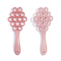 Brosse à cheveux professionnelle à mailles circulaires ventilées - Peigne flexible pour démêler et masser le cuir chevelu, pour un séchage rapide et un coiffage efficace (5 couleurs)