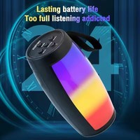 Nuevo Altavoz Inalámbrico 5.0 Modelo 1202 con Súper Bajos, Luces Nocturnas de Colores, para Teléfono Móvil, Ordenador y Tarjeta TF, Ideal como Regalo de Audio