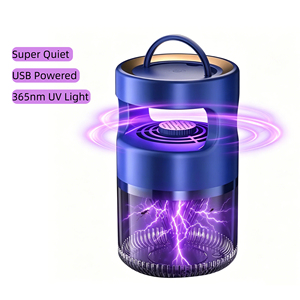 Nouvelle lampe anti-moustiques rechargeable par USB, type à aspiration, lumière UV, piège à moustiques avec veilleuse, silencieuse et sûre pour la maison et la chambre - Product Image 1