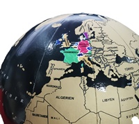 Globe terrestre en PVC pour enfants avec support pour gratter et révéler les cartes du monde, 20 cm, jouet éducatif décoratif