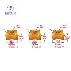 Inserts de fraisage OD -SNMG SNMG150708-R11  SNMG190708-R15 - Product Image 4