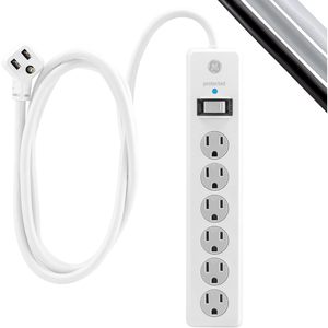 ปลั๊กพ่วงป้องกันไฟกระชาก Ge ยาว 10 ฟุต 6 ช่องเสียบ พร้อมฝาครอบนิรภัย ปลั๊กแบบแบน ได้รับการรับรองมาตรฐาน ETL - Product Image 2