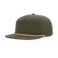 Topi Snapback Bordir Custom Flat Brim untuk Pria Grosir Custom Lima 5 Panel Richardson 256 Rope Hat