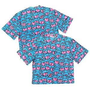 Custom Club Shirt with Digital Sublimation Print 100% Polyester Short Sleeves Front Logo OEM Service T-Shirt
