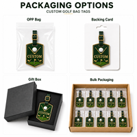 Étiquette de sac de golf en métal personnalisée en gros, impression UV, logo en alliage de zinc, fer, cuivre, pour événement de golf