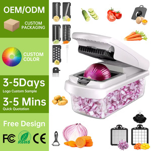 Cortador de Verduras Multifuncional 15 en 1 OEM, Picador de Cebolla y Zanahoria, Material ABS, Picador de Alimentos de Cocina, Herramientas para Frutas y Verduras - Product Image 1