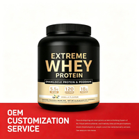 Label Pribadi OEM untuk Bubuk Protein Whey 50g+ Per Sajian, Umur Simpan 24 Bulan, Suplemen Dewasa untuk Membangun Otot