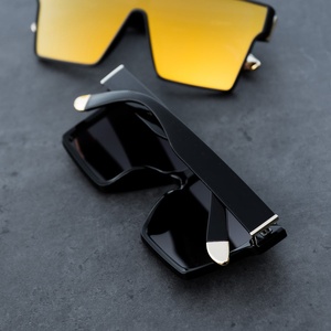 Lunettes de soleil rétro surdimensionnées 3512 pour hommes et femmes, style vintage, monture plate, verres miroir verts, protection UV400, forme carrée - Product Image 4