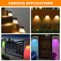 Lampes solaires étanches pour marches, multicolores, pour jardin, patio, allée, aménagement paysager, éclairage extérieur