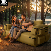 Canapé gonflable tactique robuste avec pompe intégrée, portable, imperméable, pour le camping, le glamping et les sorties en plein air