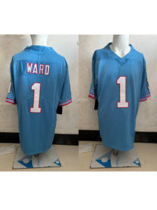 2025 Großhandel Neuerscheinung Maßgefertigte Hochwertige American Football Teams Trikots Titans Team # 1WARD Bestickte Trikots - Product Image 5