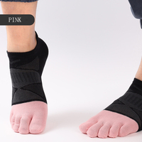 Chaussettes de sport à cinq doigts Tube court Hommes et femmes Outdoor Professional Running Fitness Split Toe Socks