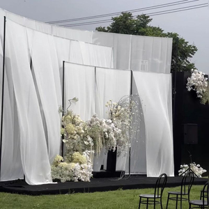 Soldes Exceptionnelles - Tissu en Chiffon de Soie, Voile de Chiffon Transparent Blanc pour Décoration de Mariage - Product Image 3