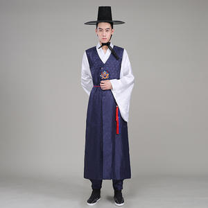 Hanbok coréen pour hommes, tenue officielle traditionnelle de la cour, longues robes anciennes et costumes pour les spectacles des minorités ethniques - Product Image 2