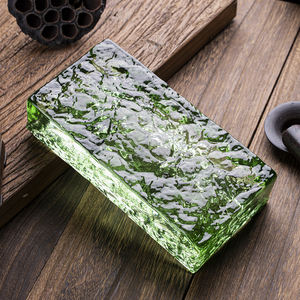 LZX لون أخضر صلب نمط الكريستال الزجاج الشفاف المسطح صديقة للبيئة مقاومة للحريق المعاصرة غرفة المعيشة في الهواء الطلق - Product Image 1