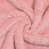 Vente en gros tissu d'hiver couleur unie Super doux chaud fausse fourrure tissu polaire Sherpa