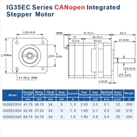 Moteur pas à pas hybride CNC CANopen, contrôle compact NEMA 14, boucle fermée intégrée, 2 phases, 0,2 N.m, 9-36 V CC, pour convoyeur de tri