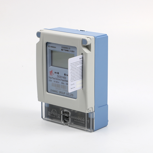 Smart Single Phase Digital Card Lcd Display Electricity Meter Prepaid