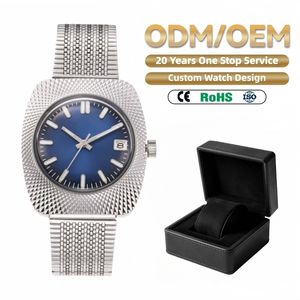 Relojes de Diseño Geométrico Personalizados ODM, Más Vendidos, Nuevos, de Lujo, de Negocios, Automáticos, con Movimiento NH35 de 36 mm para Hombre, con Calendario - Product Image 1