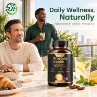 Complément alimentaire pour la santé de la prostate en marque blanche, 90 gélules, mélange de champignons, palmier nain, 10 plantes, vitamines, OEM ODM