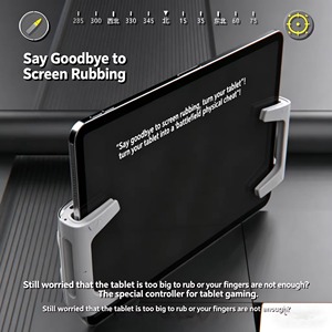 Hot Six Finger for Ipad PU BG Controller Capacitance Adjustable Mobile Game Trigger L1R1 Button Gamepad Joystick Grip Tablet - Product Image 1